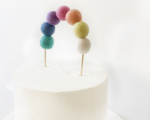 large rainbow cake topper