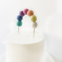 large rainbow cake topper